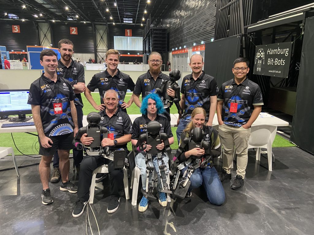 A group shot of the NUBots team at RoboCup 2023 in Bordeaux.