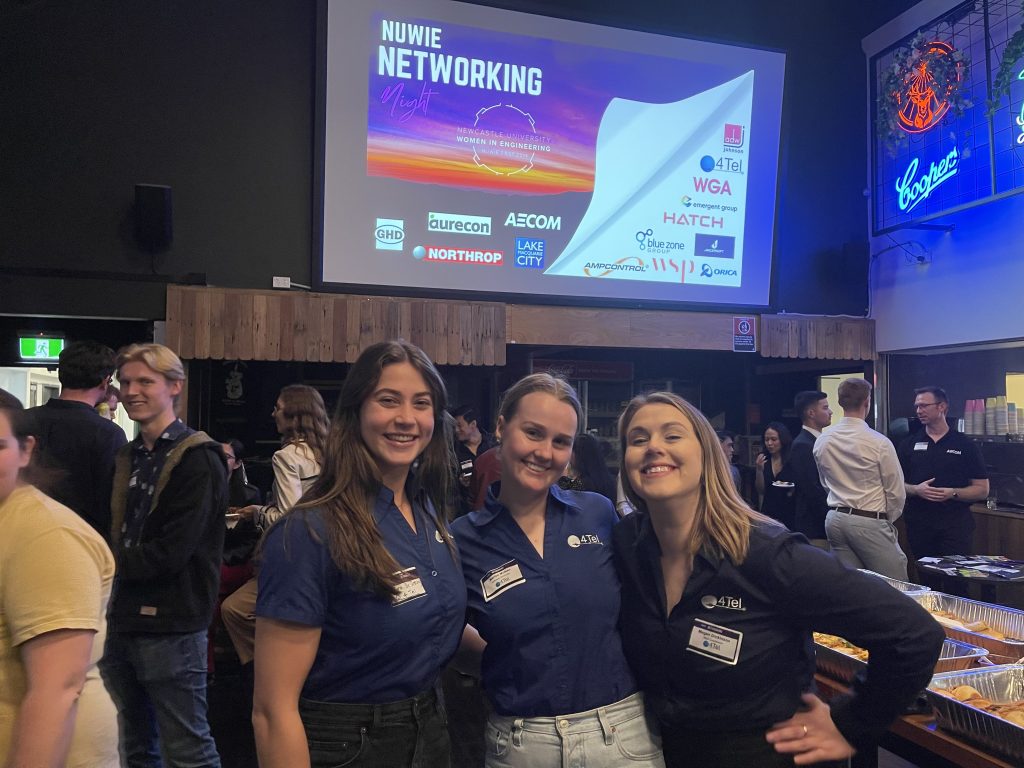 4Tel employees Helena, Marisa and Megan at the NUWiE Networking night.